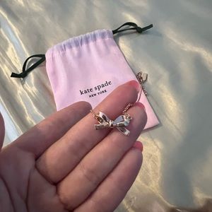 Adorable Kate Spade Bow necklace rose gold